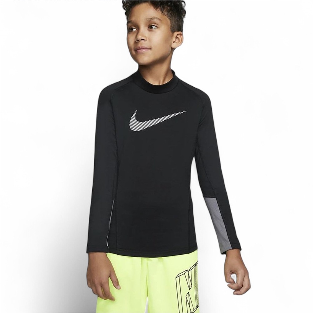 Nike Kids Black Rash Guard/Thermal